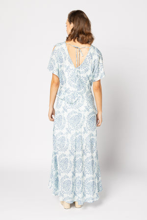 2223 - Breeze Dress - Blue Damask