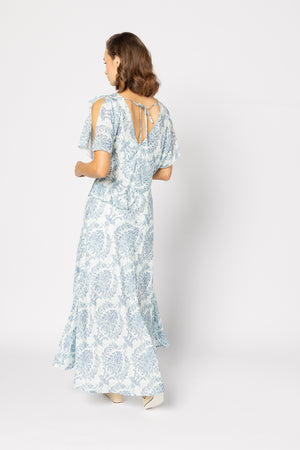 2223 - Breeze Dress - Blue Damask