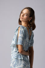 2223 - Breeze Dress - Blue Damask
