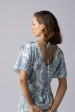 2223 - Breeze Dress - Blue Damask