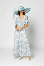 2223 - Breeze Dress - Blue Damask