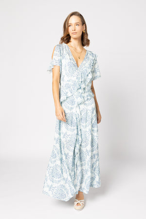 2223 - Breeze Dress - Blue Damask