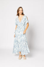 2223 - Breeze Dress - Blue Damask