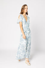 2223 - Breeze Dress - Blue Damask