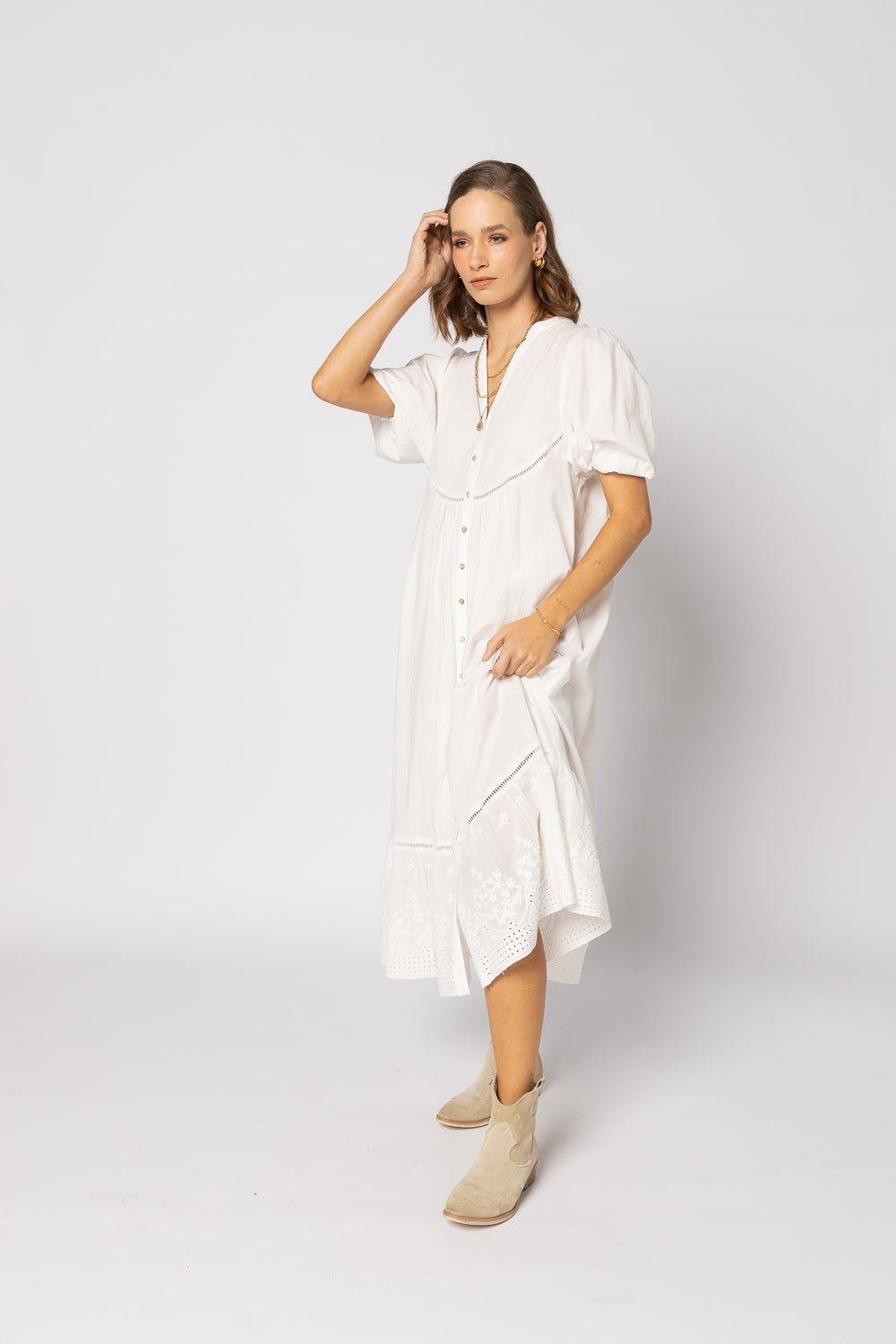 2225 - Josephine Dress - White