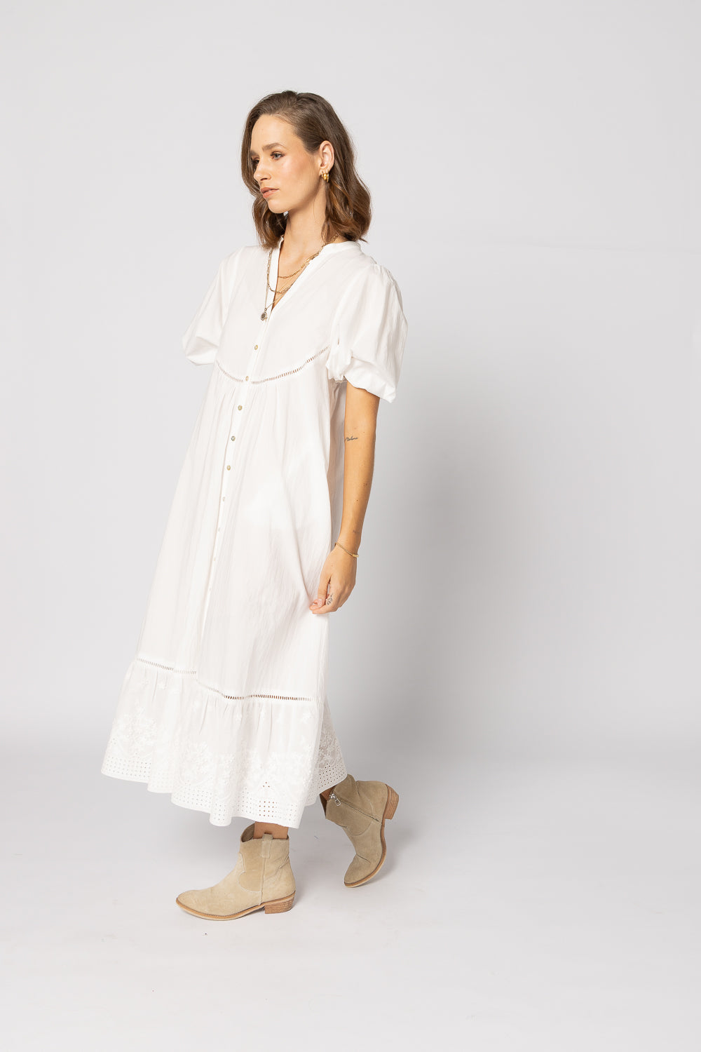 2225 - Josephine Dress - White