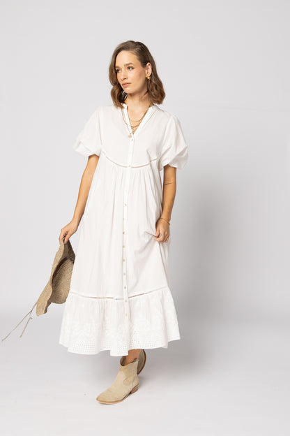 2225 - Josephine Dress - White