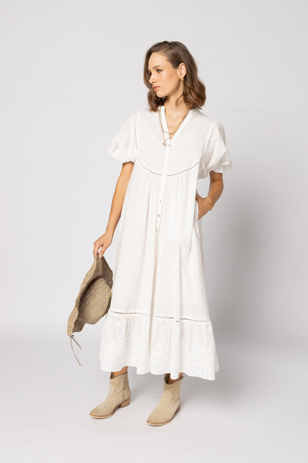2225 - Josephine Dress - White