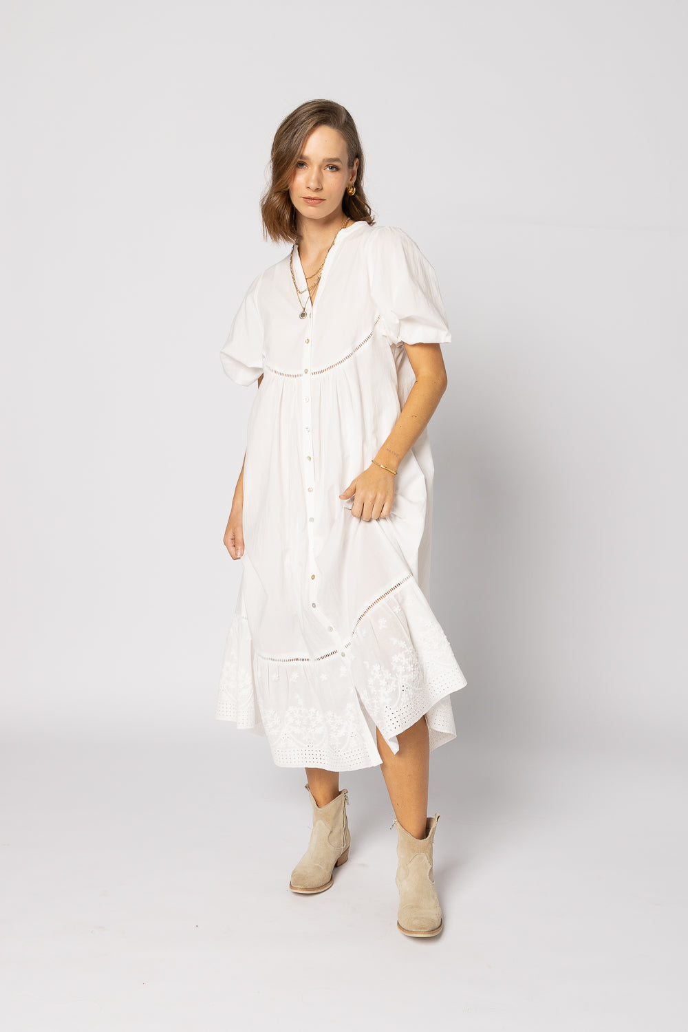 2225 - Josephine Dress - White