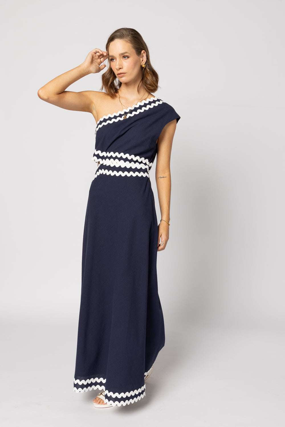 2227 - Rikki Dress - Navy White