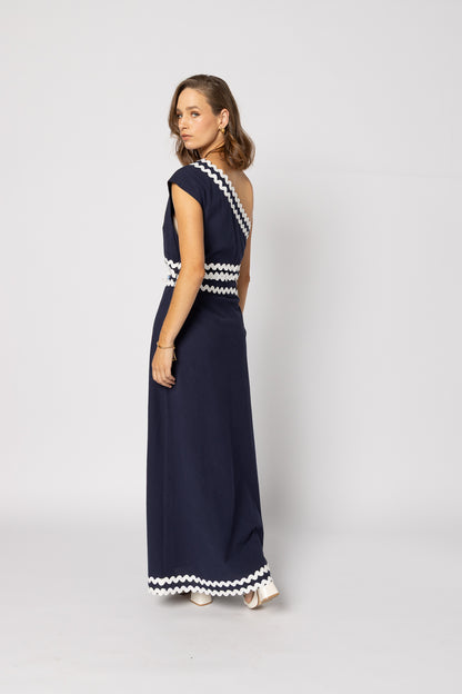 2227 - Rikki Dress - Navy White