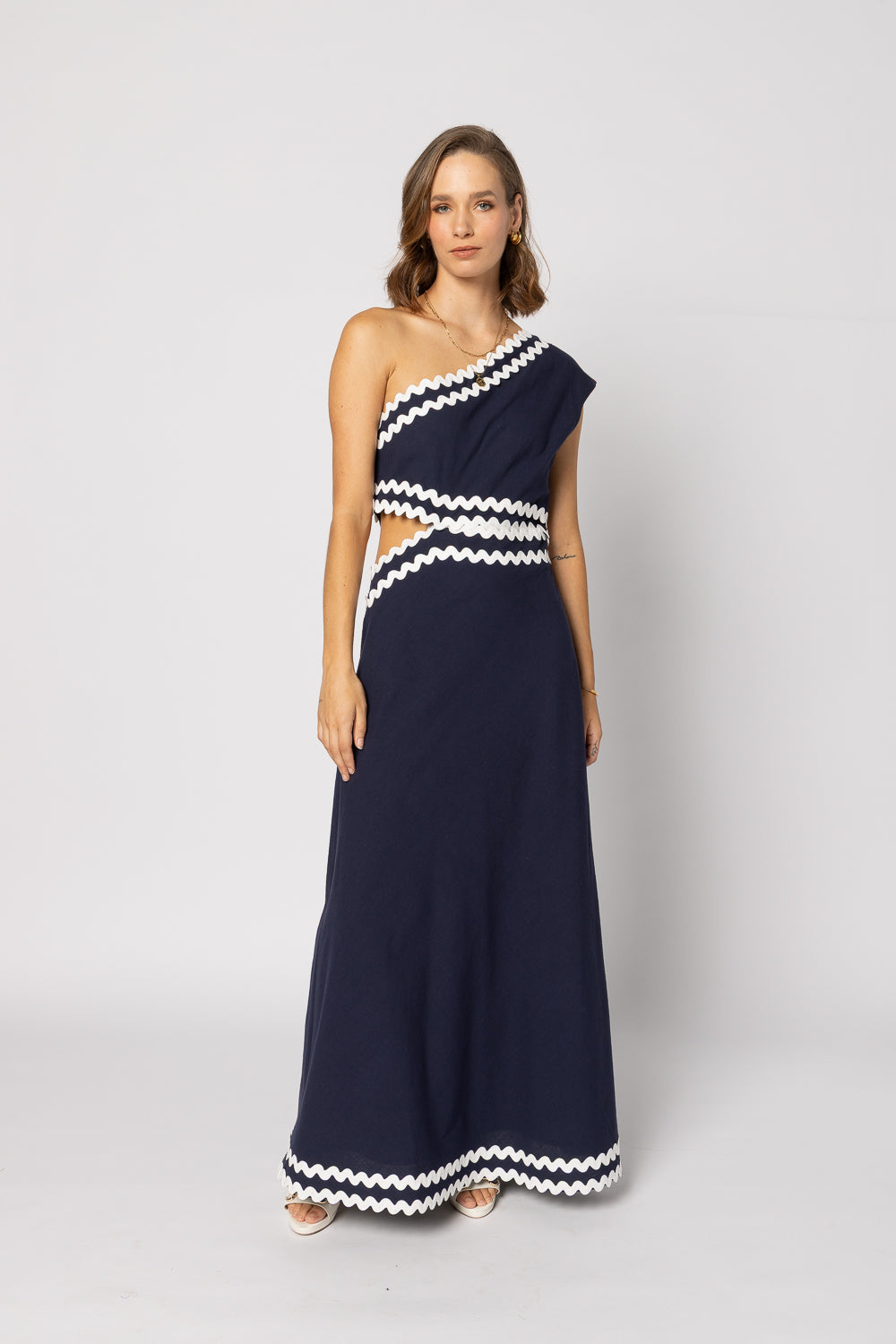 2227 - Rikki Dress - Navy White