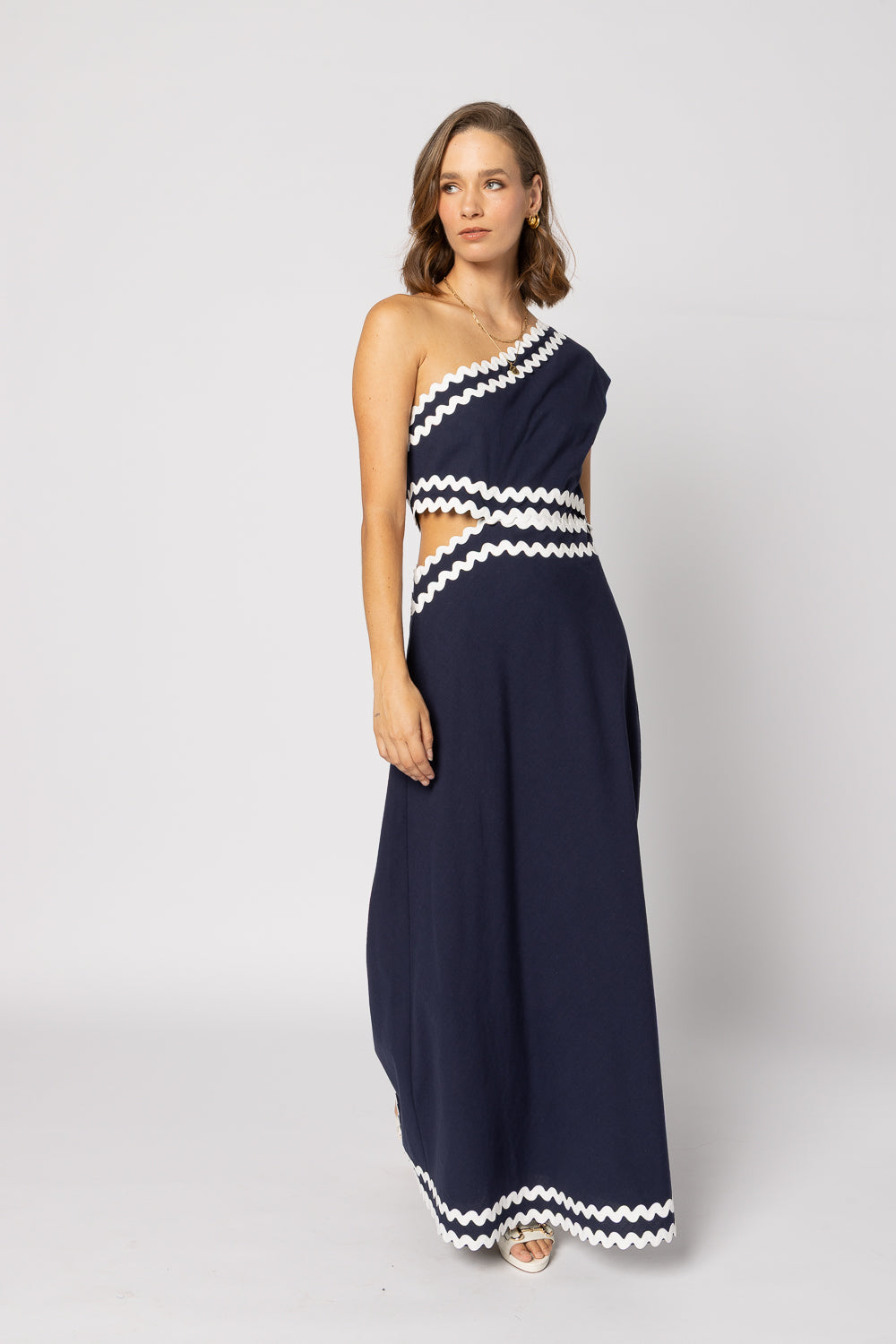 2227 - Rikki Dress - Navy White