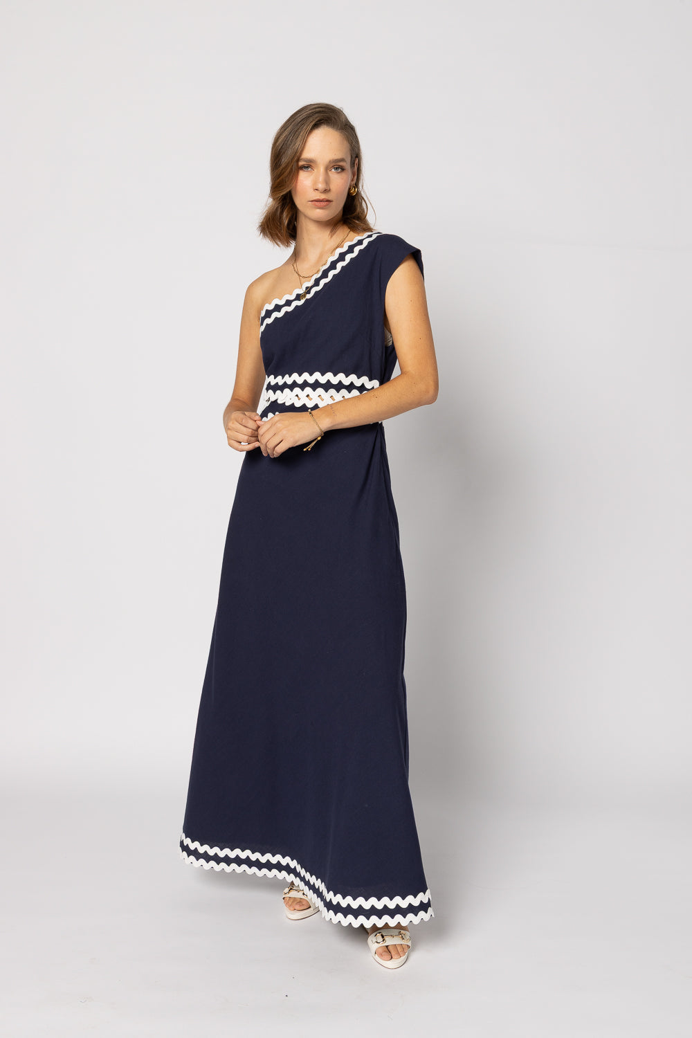 2227 - Rikki Dress - Navy White