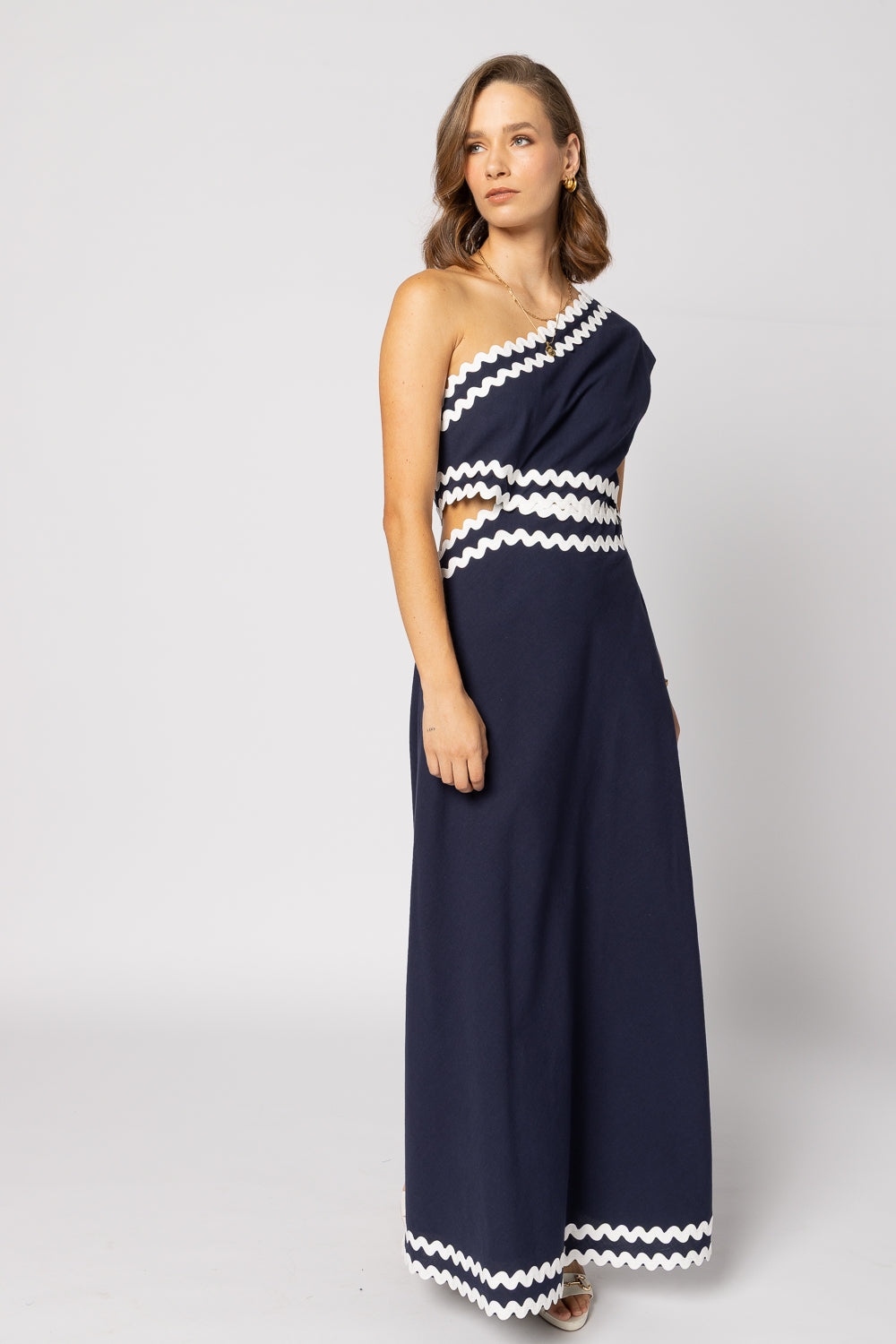 2227 - Rikki Dress - Navy White