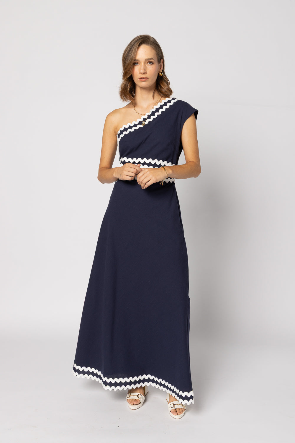 2227 - Rikki Dress - Navy White