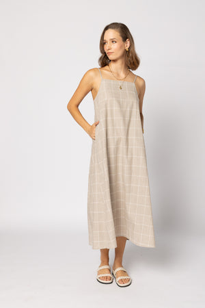 2228 - Ginny Dress - Linen Check