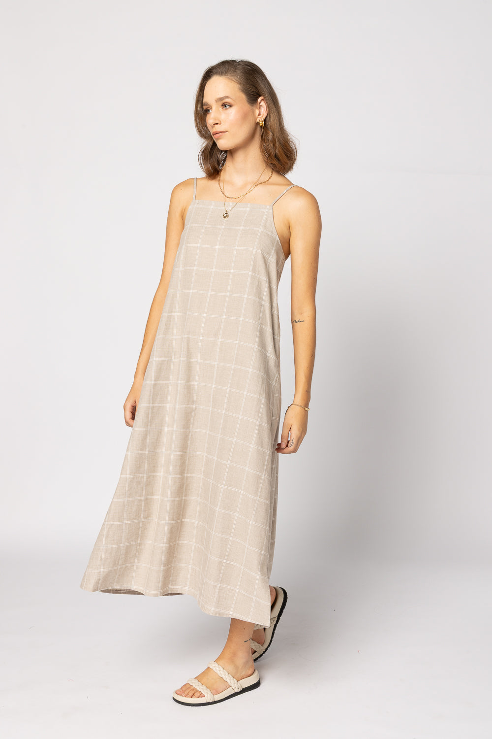 2228 - Ginny Dress - Linen Check