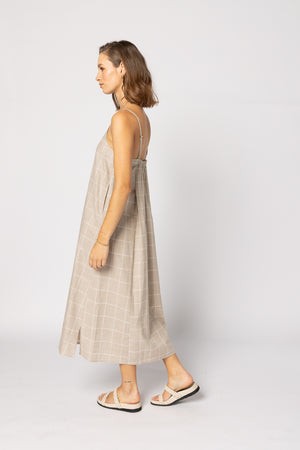 2228 - Ginny Dress - Linen Check