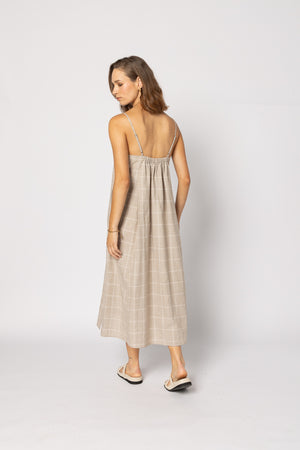 2228 - Ginny Dress - Linen Check