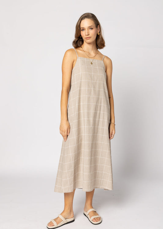 2228 - Ginny Dress - Linen Check