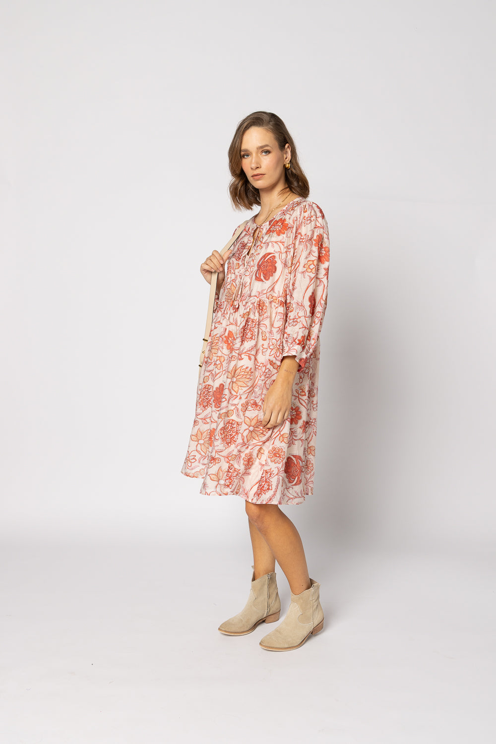 2237 - Indi Dress - Ruby Flowers