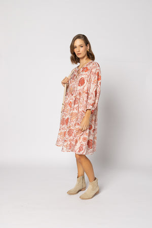 2237 - Indi Dress - Ruby Flowers