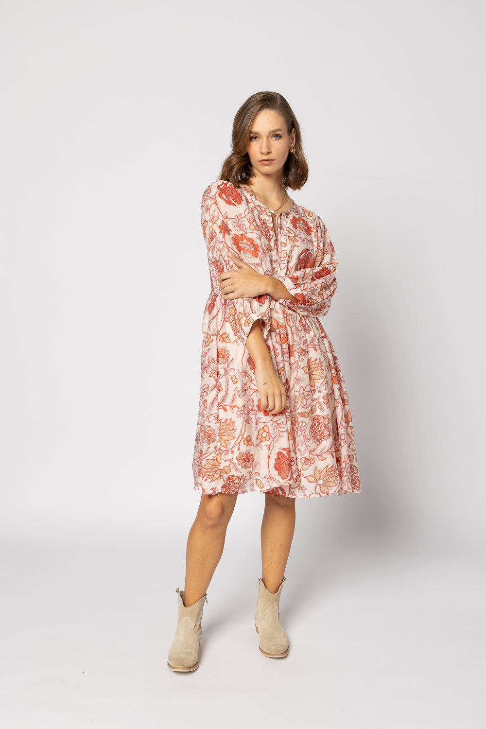 2237 - Indi Dress - Ruby Flowers