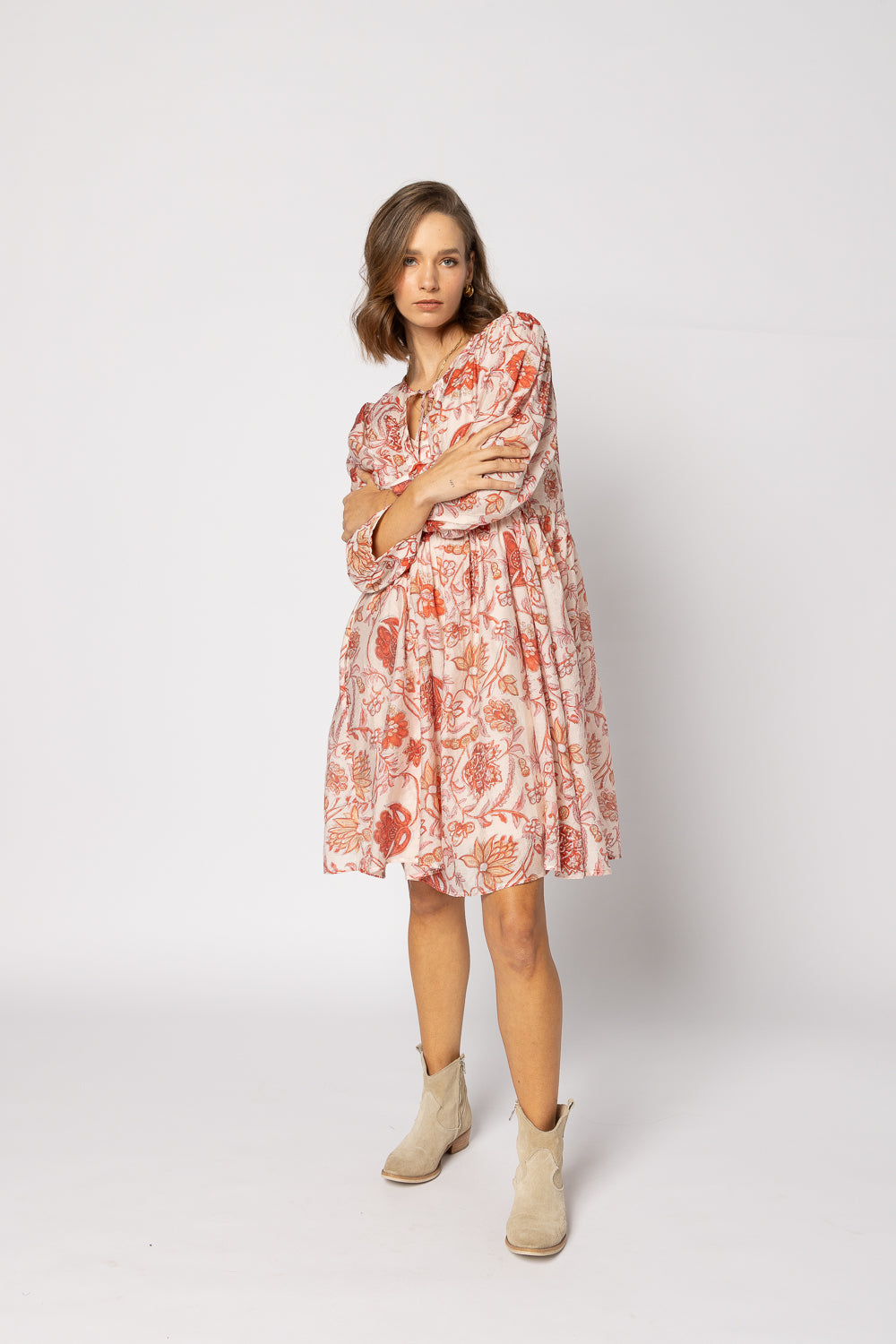 2237 - Indi Dress - Ruby Flowers