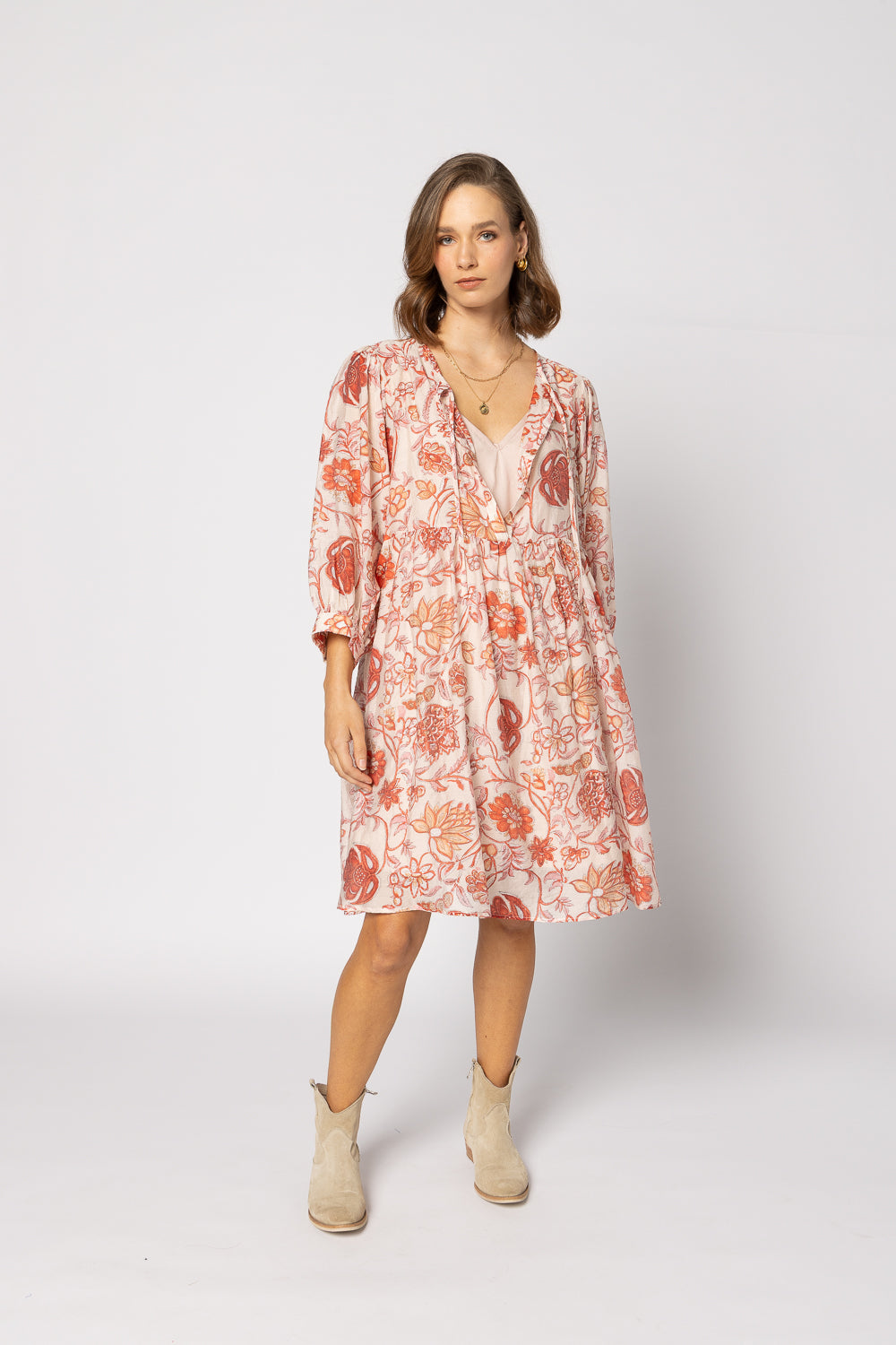 2237 - Indi Dress - Ruby Flowers