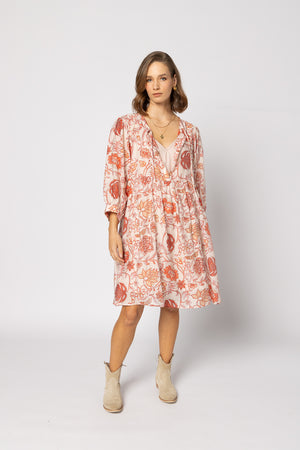 2237 - Indi Dress - Ruby Flowers