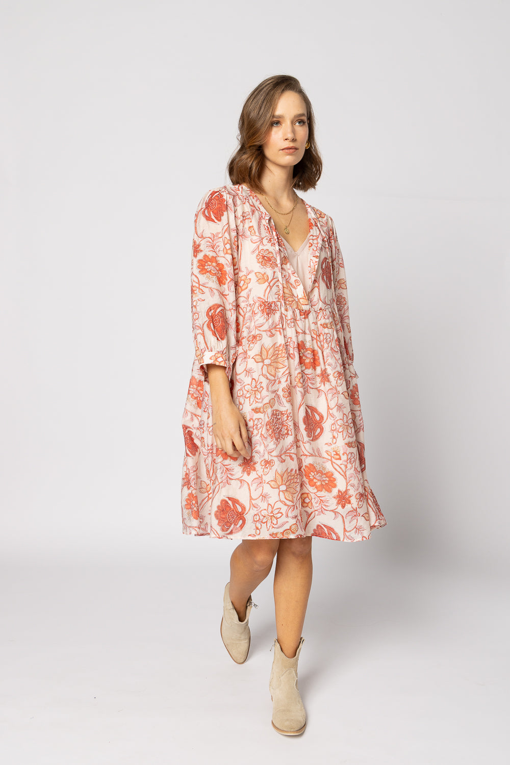 2237 - Indi Dress - Ruby Flowers