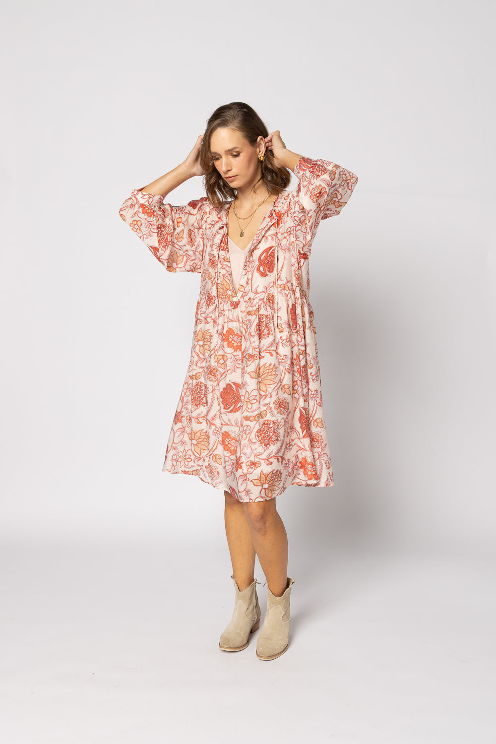 2237 - Indi Dress - Ruby Flowers