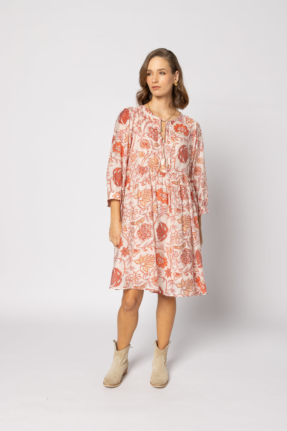 2237 - Indi Dress - Ruby Flowers