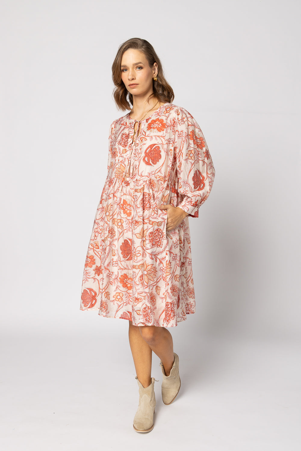 2237 - Indi Dress - Ruby Flowers