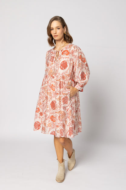 2237 - Indi Dress - Ruby Flowers