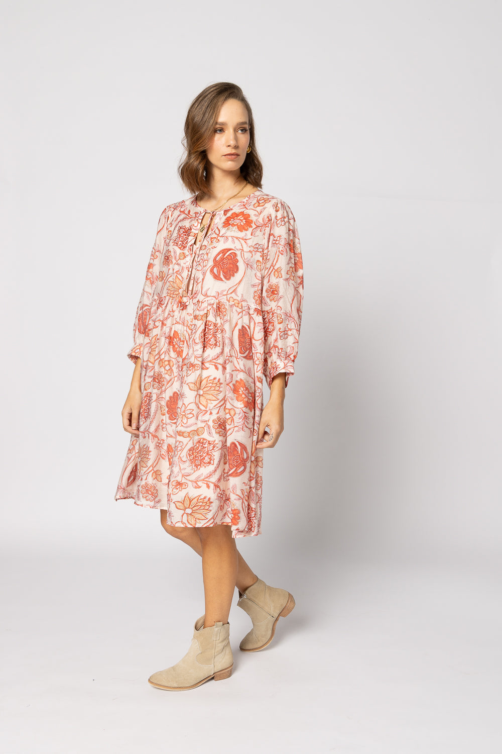 2237 - Indi Dress - Ruby Flowers