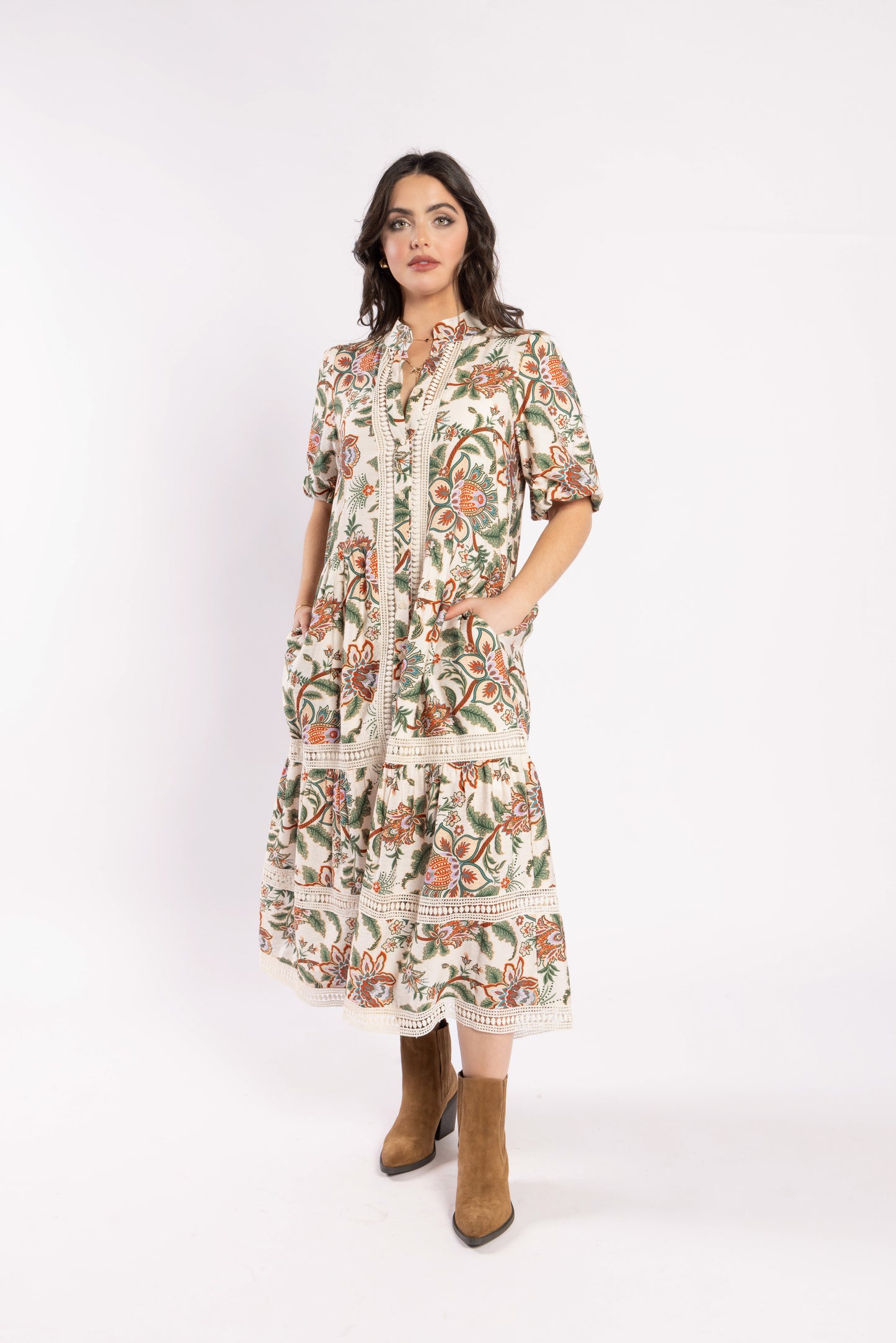2238 - Charlotte Dress - Del Ray Cream