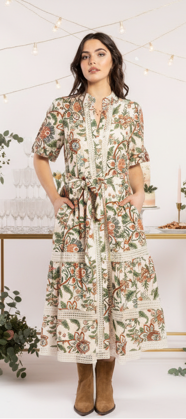 2238 - Charlotte Dress - Del Ray Cream