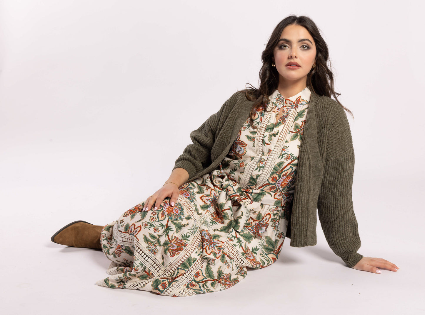 3075 - Taffy Cardi - Olive Green