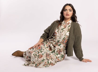 3075 - Taffy Cardi - Olive Green