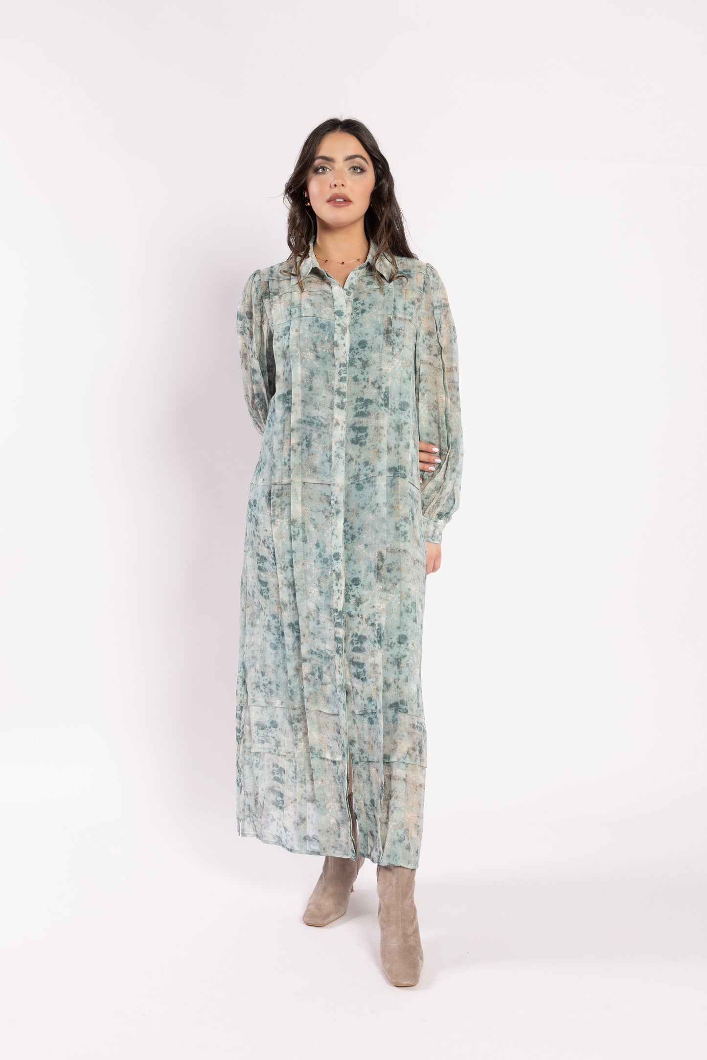 2241 - Clyde Dress - Fossil Print