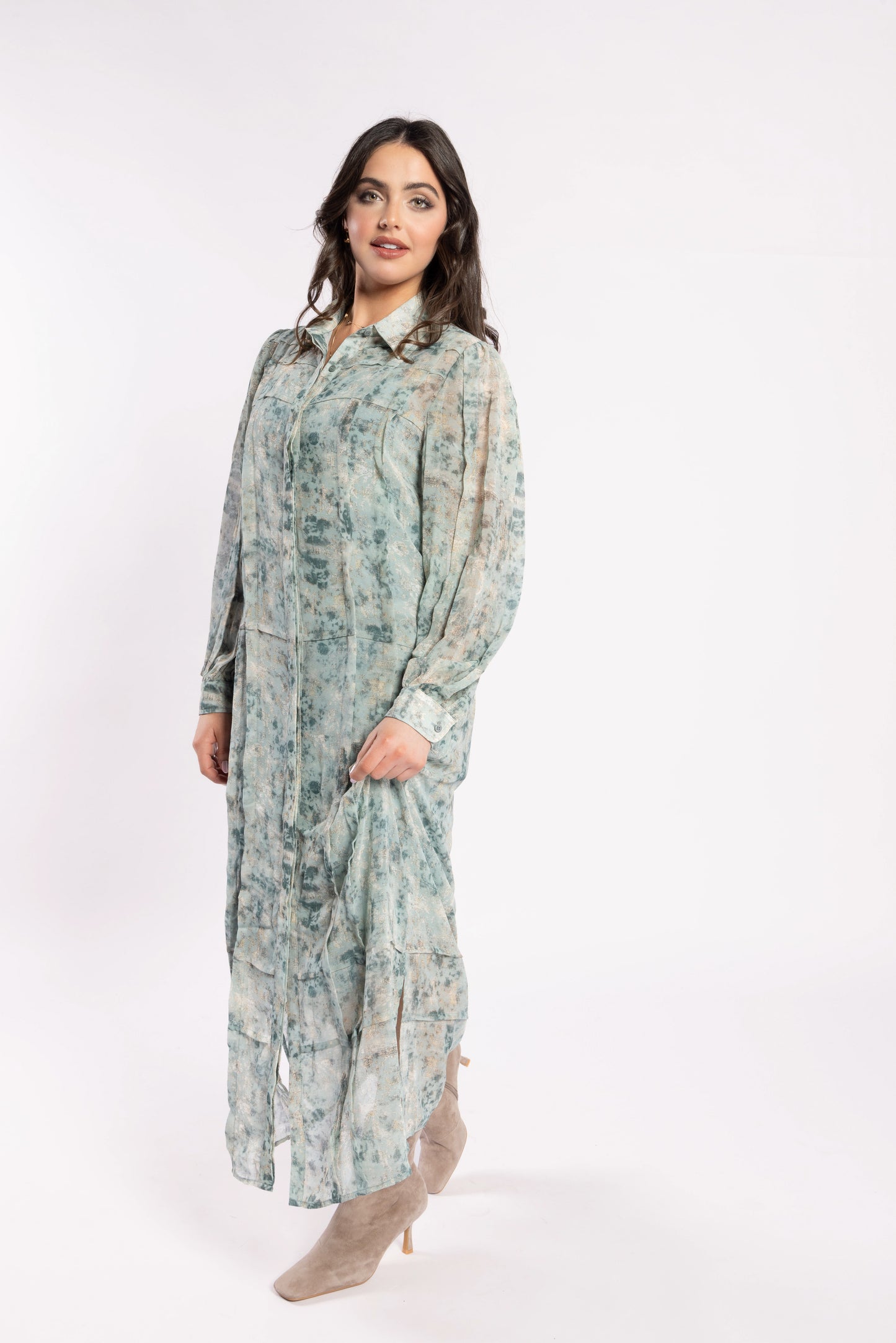 2241 - Clyde Dress - Fossil Print