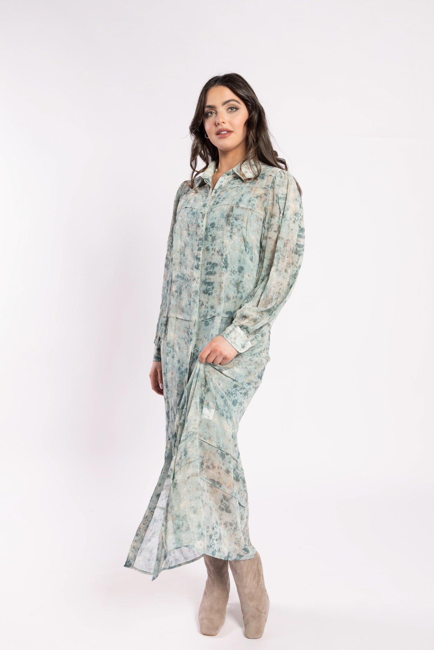2241 - Clyde Dress - Fossil Print