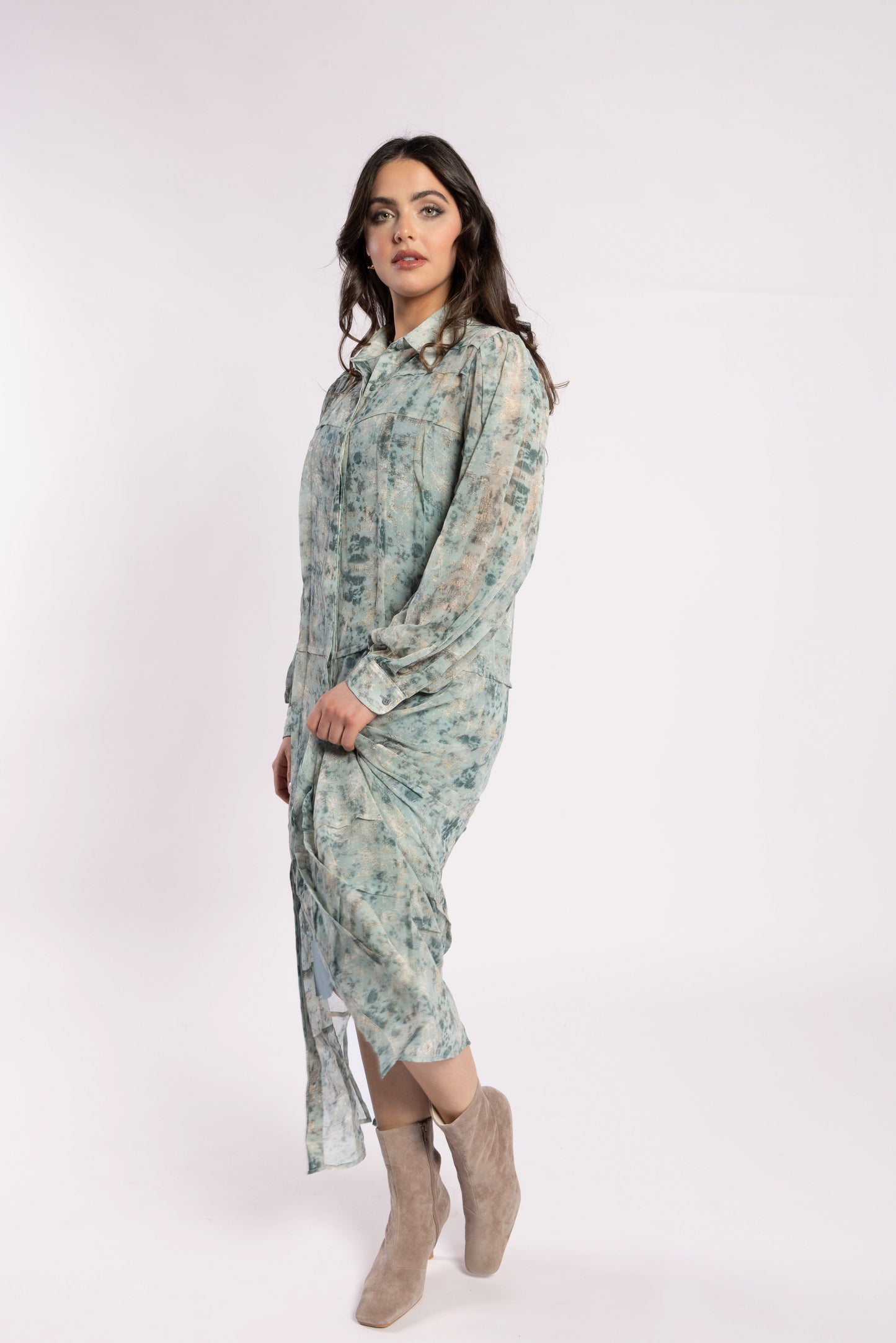 2241 - Clyde Dress - Fossil Print