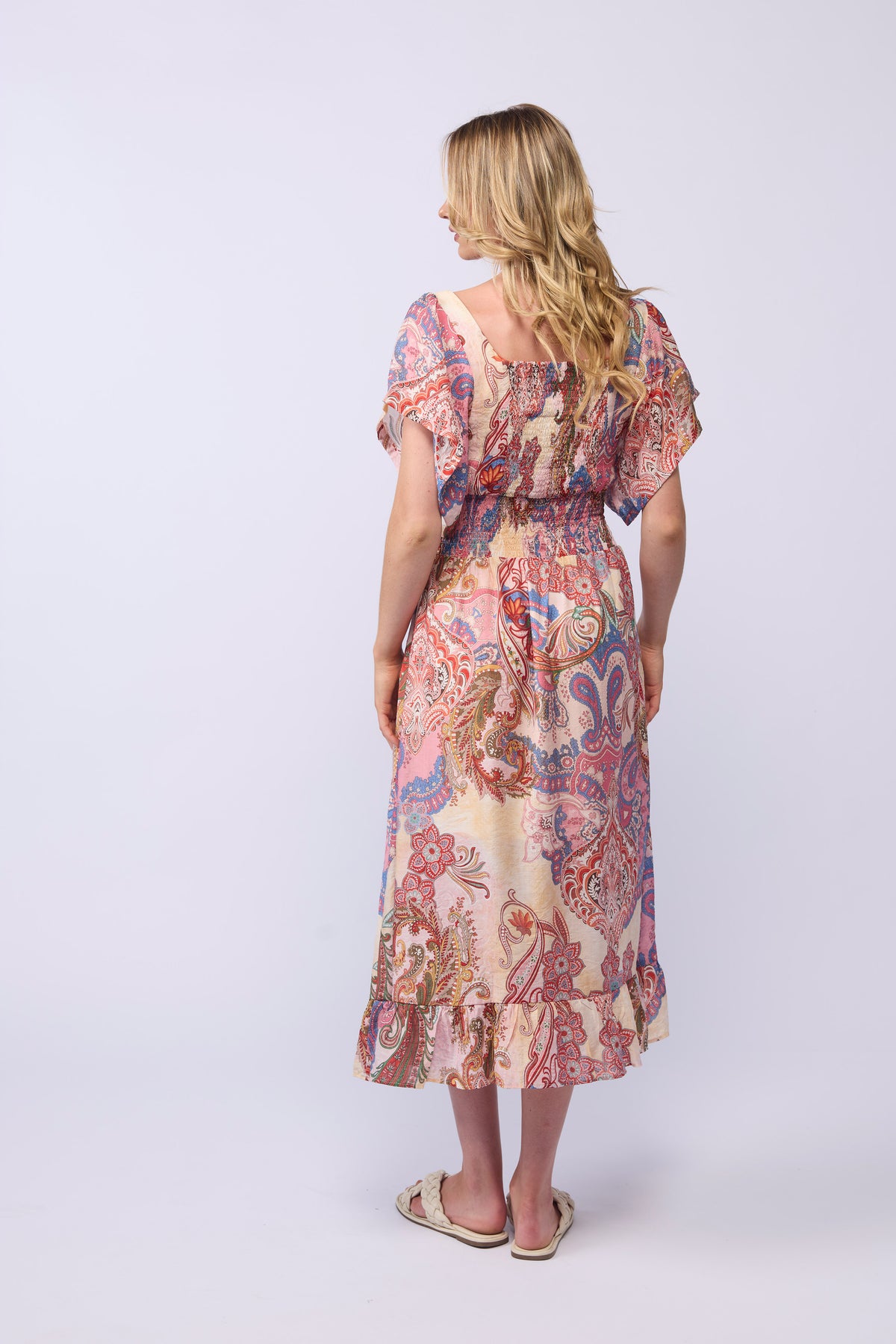 BARCELONA DRESS - PINK PAISLEY