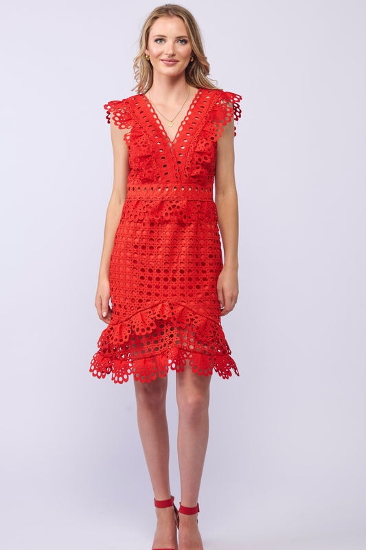 OHARA DRESS - TOMATO