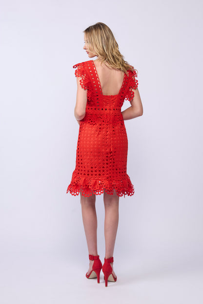 OHARA DRESS - TOMATO