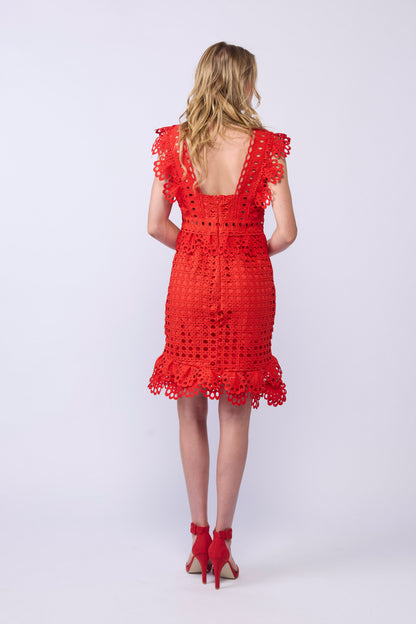 OHARA DRESS - TOMATO