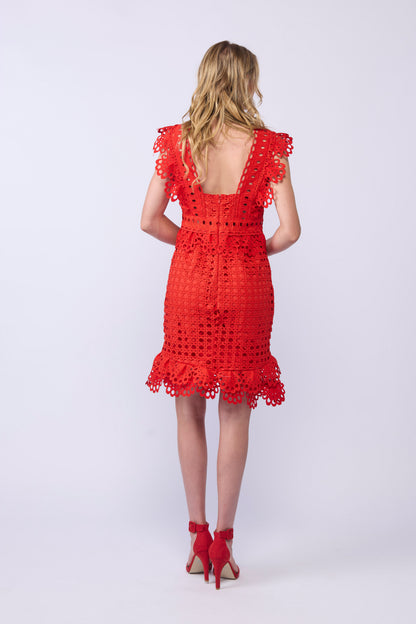OHARA DRESS - TOMATO